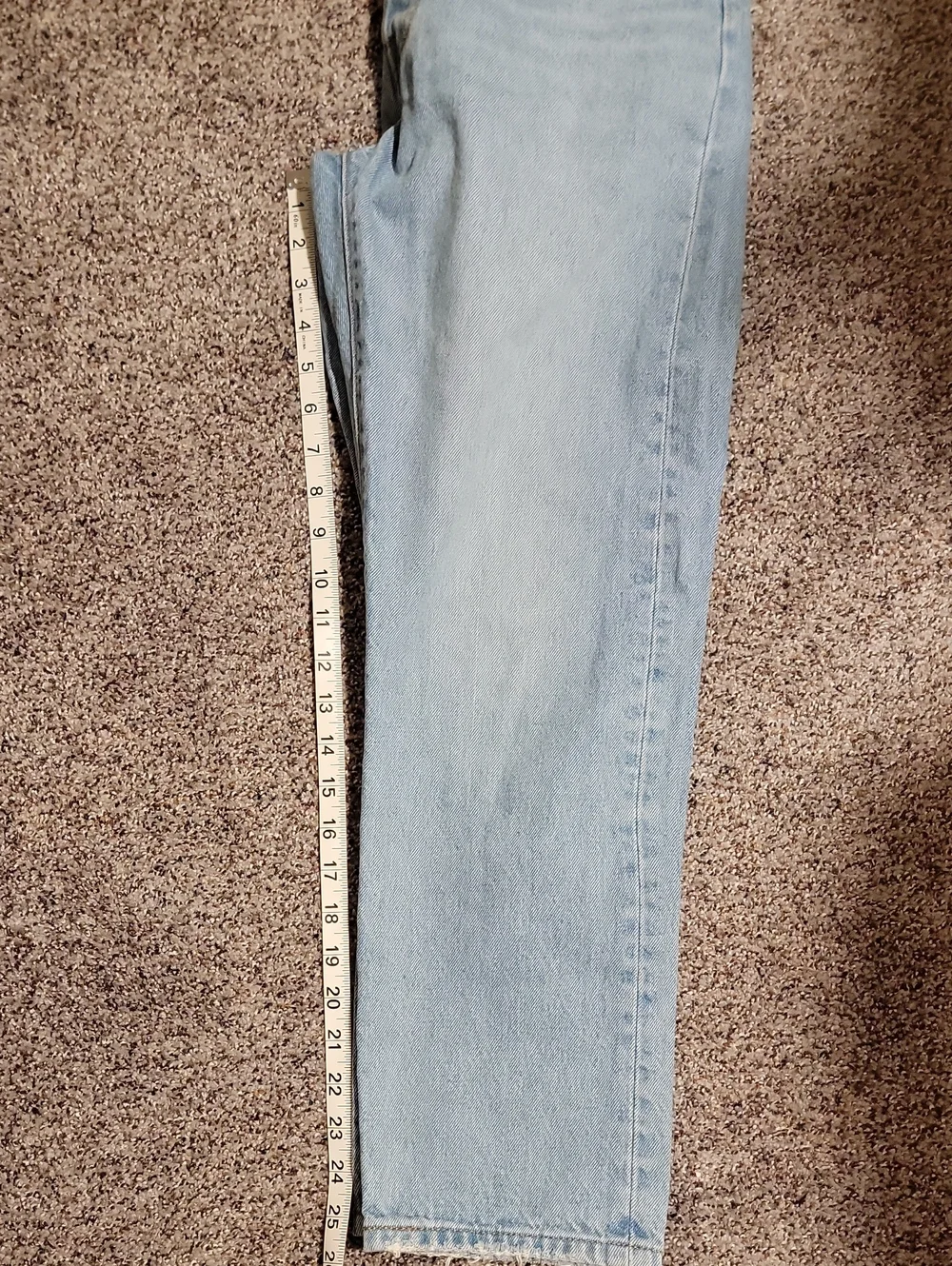 Levi's Pale Blue High-Rise Straight Jeans